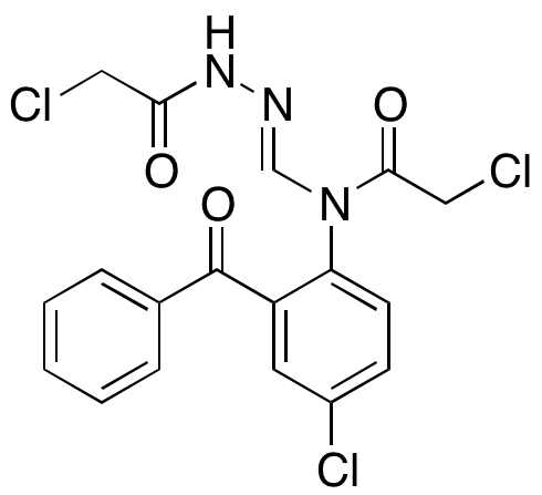 1-Chloroacetyl-2-[[(2-benzoyl-4-chlorophenyl)(2-chloroacetyl)amino]methylene]hydrazide