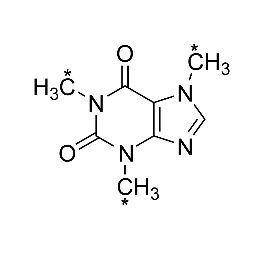Caffeine (¹³C₃, 99%) 1.0 mg/mL in methanol