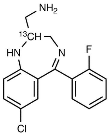 2-Aminomethyl-7-chloro-2,3-dihydro-5-(2-fluorophenyl)-1H-1,4-benzodiazepine-13C