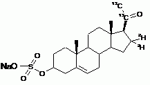 Pregnenolone-20,21-13C2,16,16-d2 sulfate sodium salt