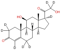 4-Pregnen-11β,21-diol-3,20-dione-2,2,4,6,6,17α,21,21-d8