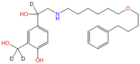 (±)-Salmeterol-d3 (3-hydroxymethyl-d2; α-d1)