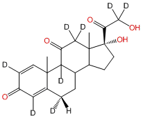 1,4-Pregnadien-17α,21-diol-3,11,20-trione-2,4,6α,9,12,12,21,21-d8