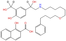 (±)-Salmeterol-d3 Xinafoate (3-hydroxymethyl-d2; α-d1)