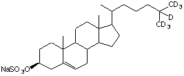 Cholesterol-25,26,26,26,27,27,27-d7 sodium sulfate