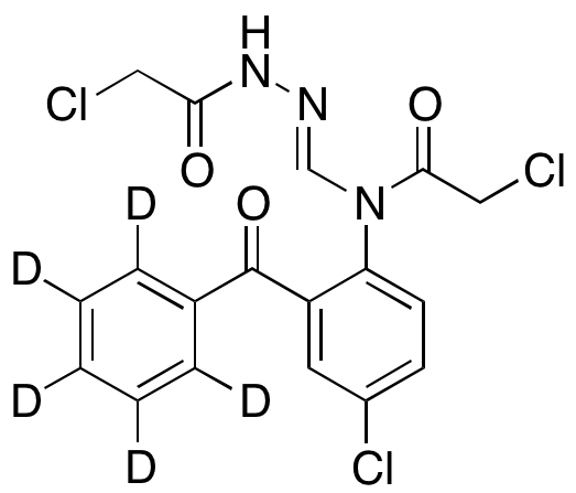 1-Chloroacetyl-2-[[(2-benzoyl-4-chlorophenyl)(2-chloroacetyl)amino]methylene]hydrazide-d5