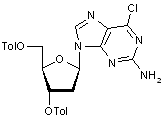 2-Amino-6-chloro-9-(2-deoxy-3,5-di-O-toluoyl-β-D-ribofuranosyl)purine